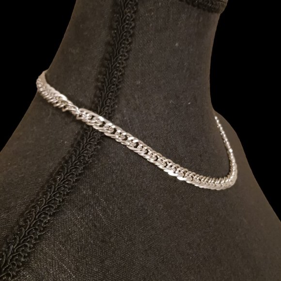 Silver Choker Chain Necklace - Picture 2 of 6